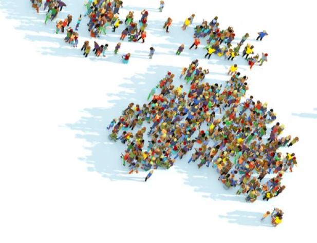 Australia and New Zealand people map